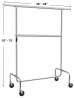 2-Tier Extendable Rolling Rack with Silver Knobs